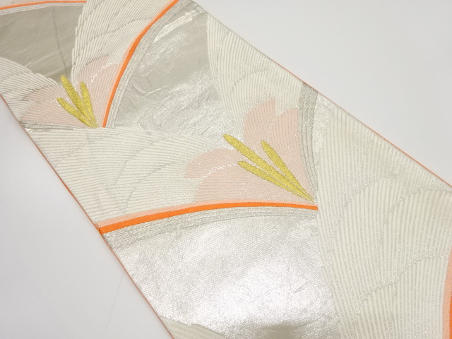 アンティーク　流線若松模様織り出し袋帯（着用可）